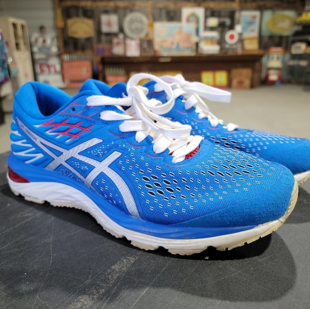 Asics Gel - Cumulus 21 Tokyo Blue/Silver/White Size 9.5 Athletic Shoes New